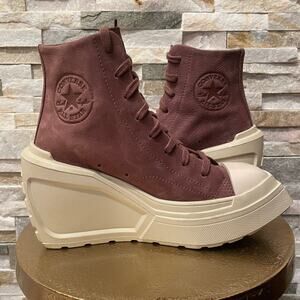 Converse Chuck 70 De Luxe Wedge Coffee Break | 6.5 Women's Brown Leather Sneaker